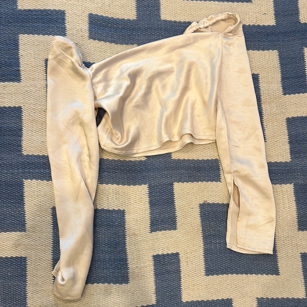 Princess Polly Champagne off the shoulder top